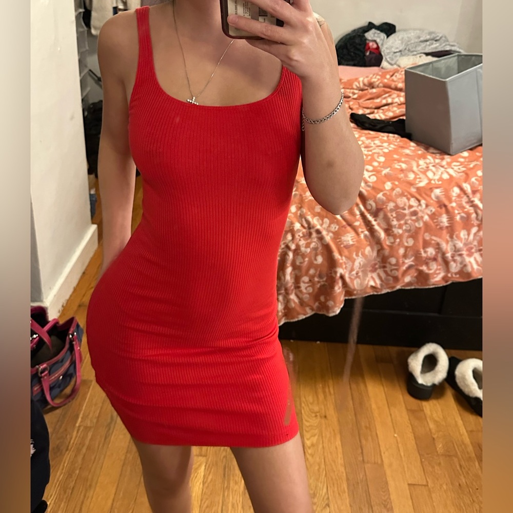red dress